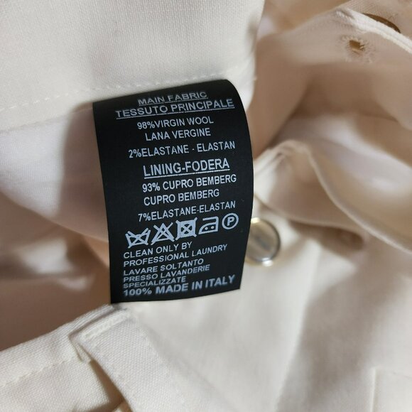 Nells Nelson Cream Virgin Wool Pants – Size M/38IT – High-Rise – Straight Leg - Picture 3 of 8